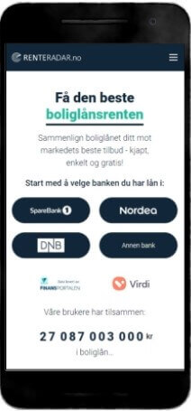 Forside for renteradar.no