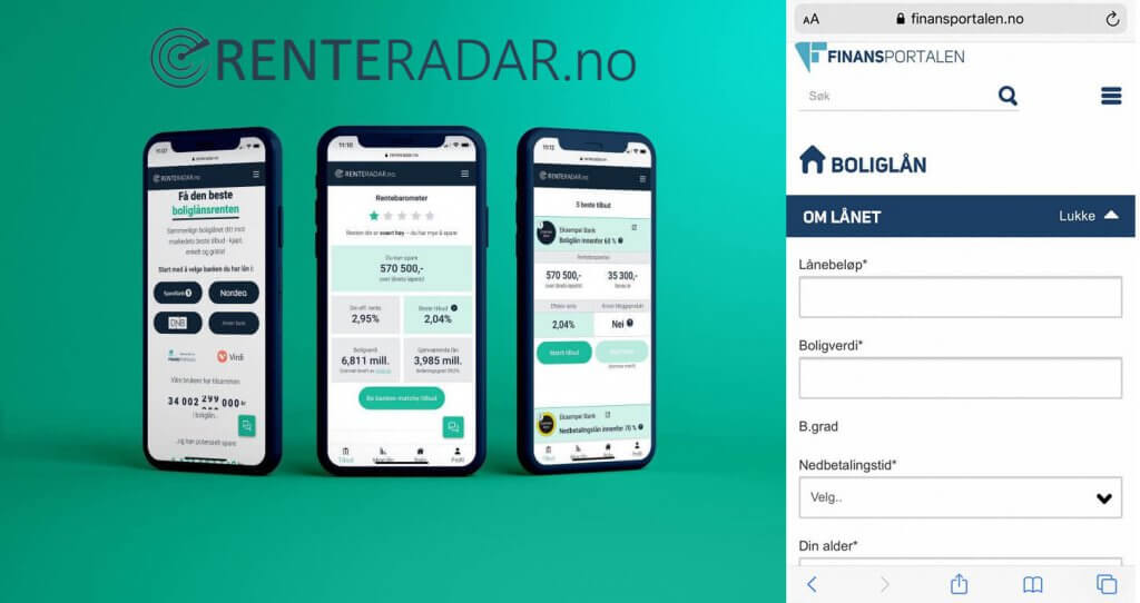 Renteradar.no vs Finansportalen