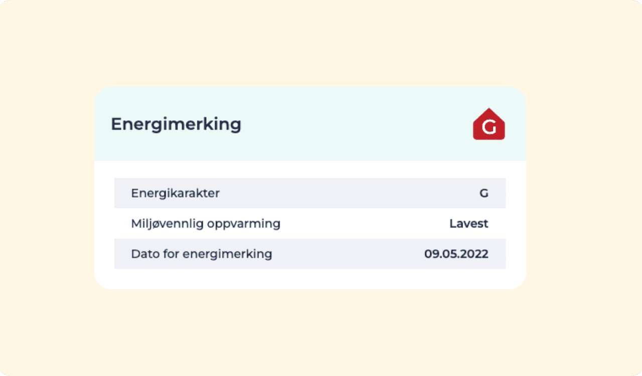 Energimerking på bolig kan sees på Renteradar