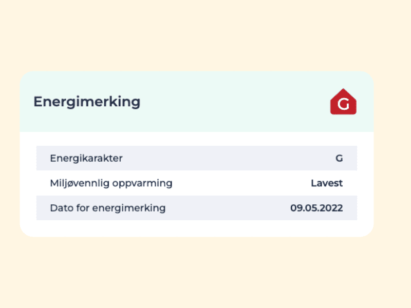 Energimerking på bolig kan sees på Renteradar