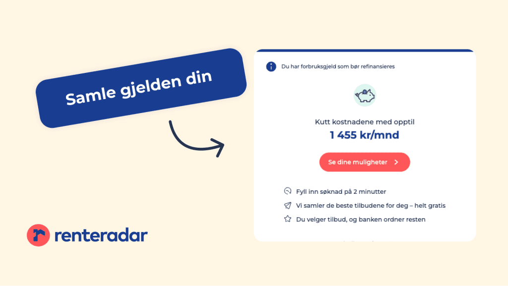 samle gled i boliglån på Renteradar