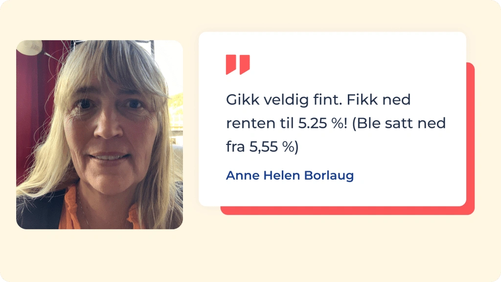 Renteradar-bruker som har fått lavere rente